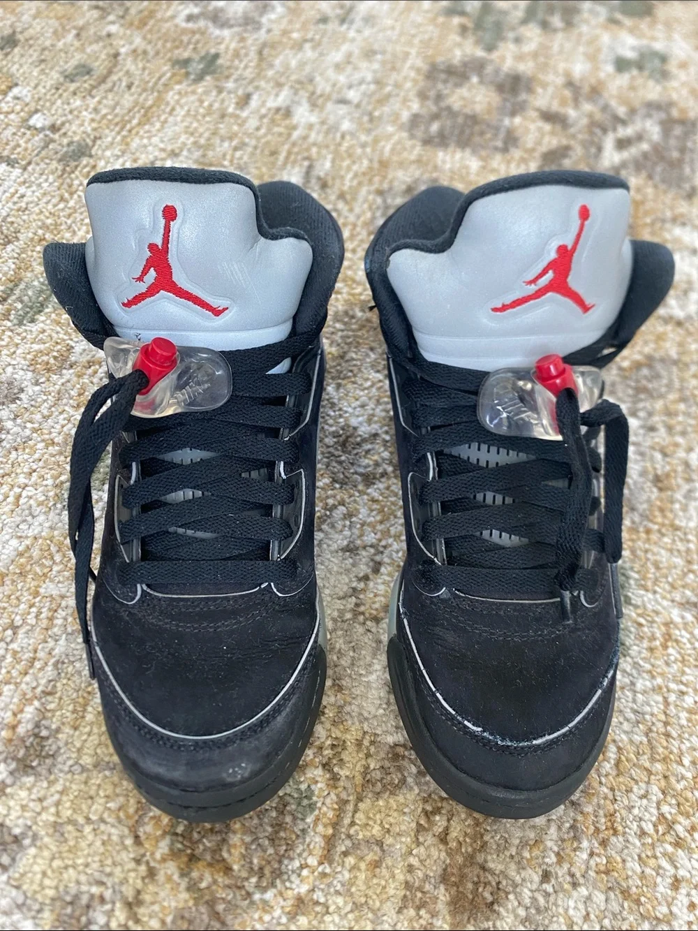 Nike Air Jordan 5 Retro OG Black Metallic Mid-Top Sneakers
